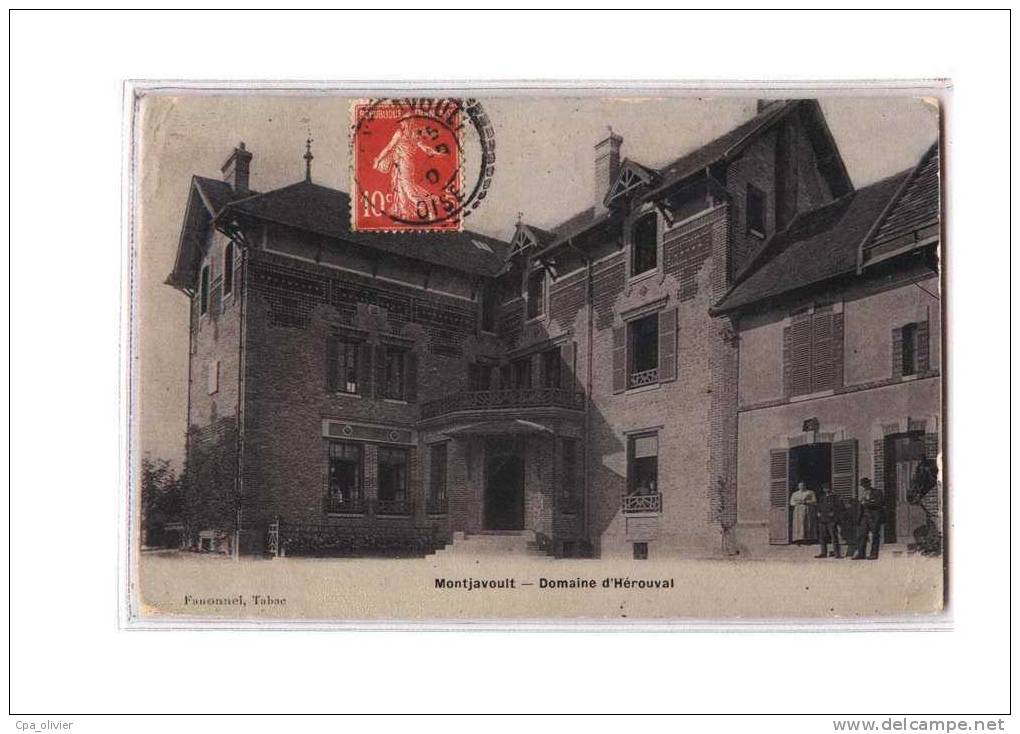 60 MONTJAVOULT Chateau, Domaine D'Hérouval, Carte Email, Ed Fanonnel, 1910 - Montjavoult