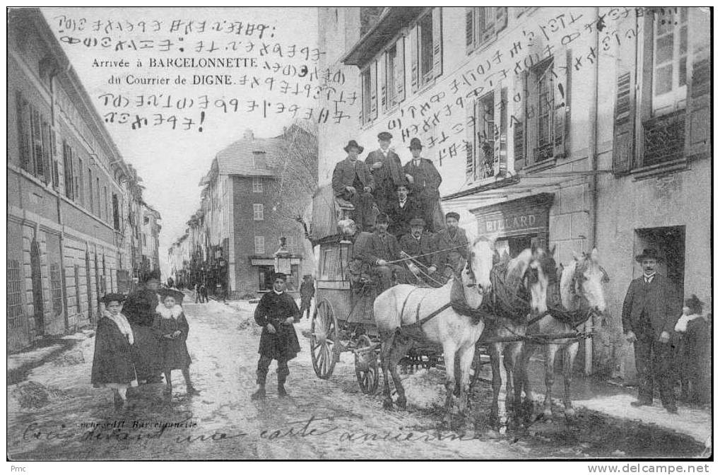 CPA 04 BARCELONNETTE Ubaye Diligence Courrier De Digne - - Barcelonnette