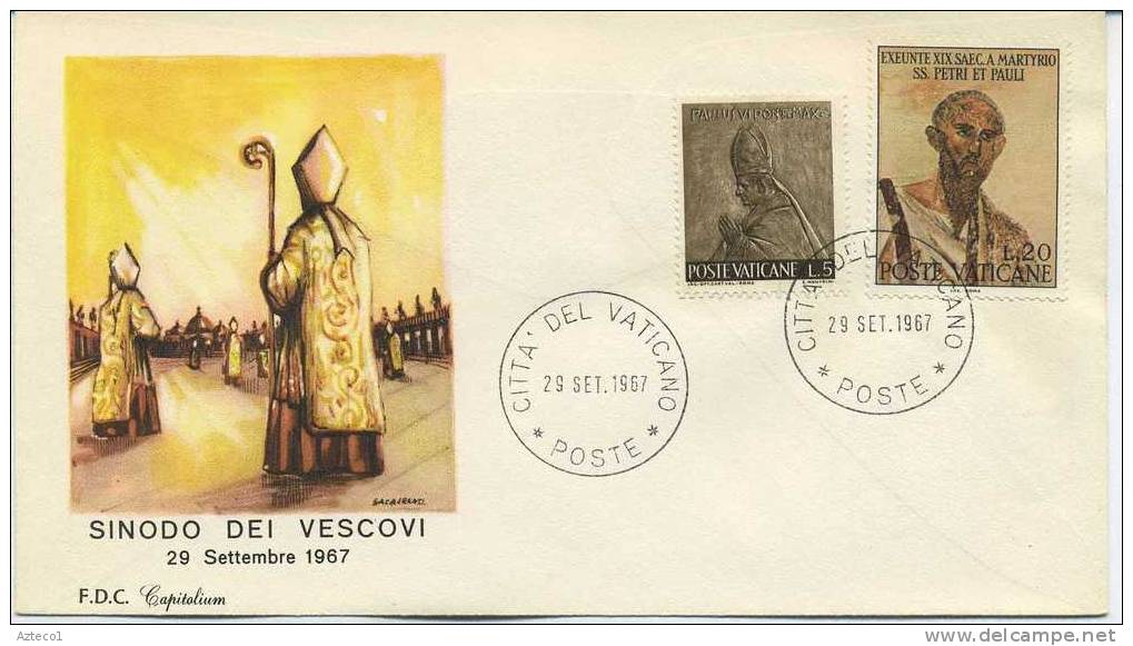 VATICANO - FDC CAPITOLIUM 1967 - SINODO DEI VESCOVI - FDC