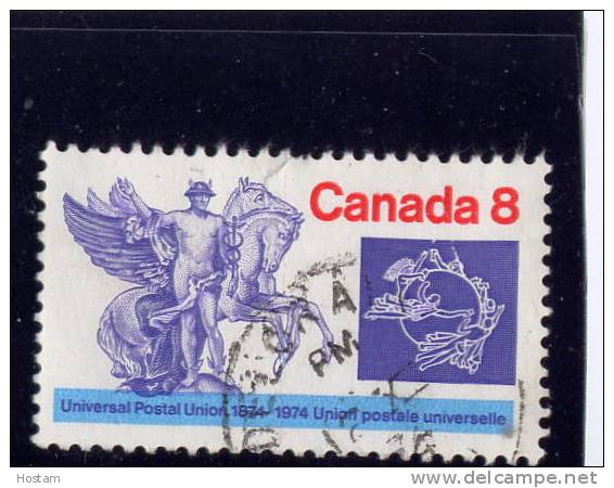 CANADA 1974, USED  #DARNELL 698a, UNIVERSAL POSTAL UNIONS CENTENARY,    "PALE FACE" - Oblitérés