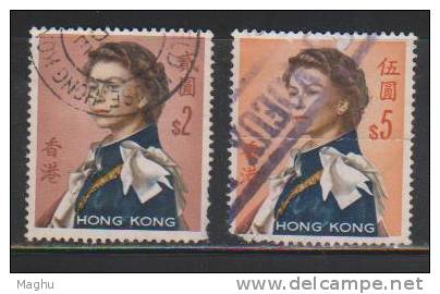Hong Kong Used 1966, $2  &  $5.  Damage, Filler , As Scan - Usati