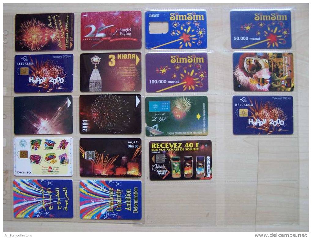 Interesting And Nice COLLECTION Sammlung Of 16 SALUTE Salut Gruß Cards Cartes Karten From W/w. Fireworks - Collections