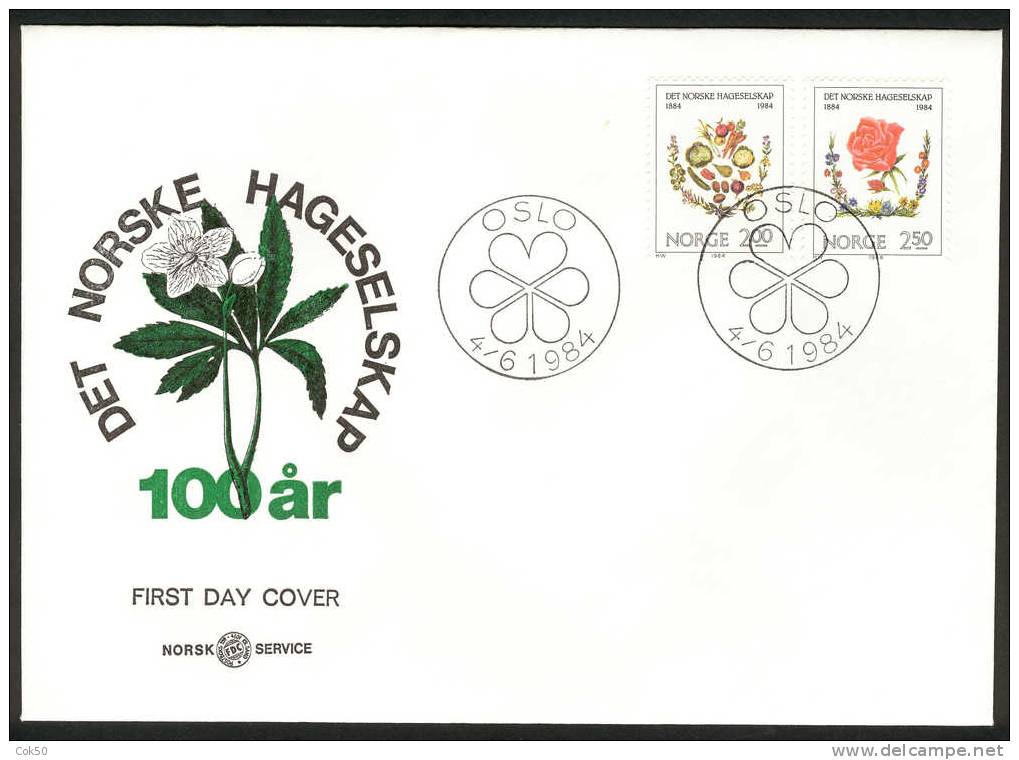 NORWAY FDC 1984 «Gardening Society». Perfect, Cacheted Unadressed Cover - FDC