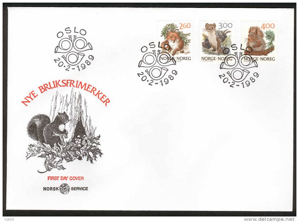 NORWAY FDC 1989 «Norw. Fauna». Perfect, Cacheted Unadressed Cover - FDC