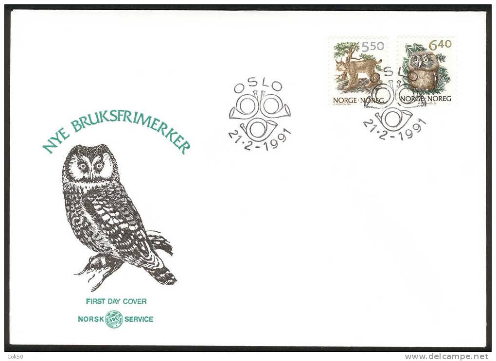 NORWAY FDC 1991 «Norwegian Fauna». Perfect, Cacheted Unadressed Cover - FDC