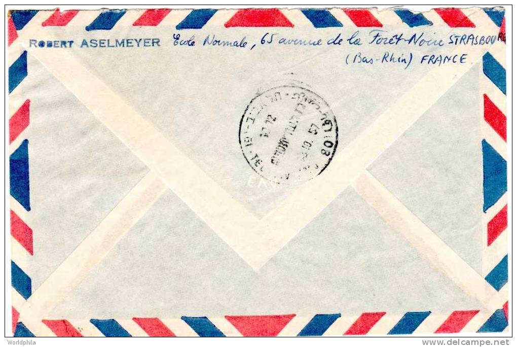 République Française / France, Strasbourg -Israel, Jaffa, "Europa" / "Europe" Full Set Envellope / Cover 1957 - 1957