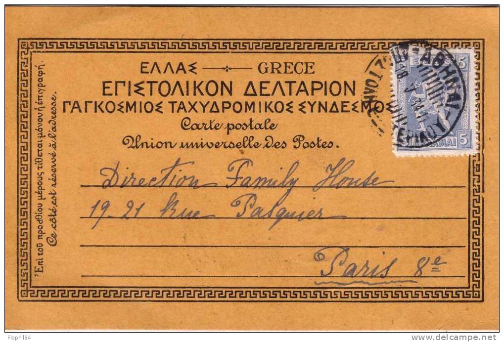 GRECE-CARTE POSTALE D'ATHENE POUR PARIS DU 17-5-1934. - Briefe U. Dokumente