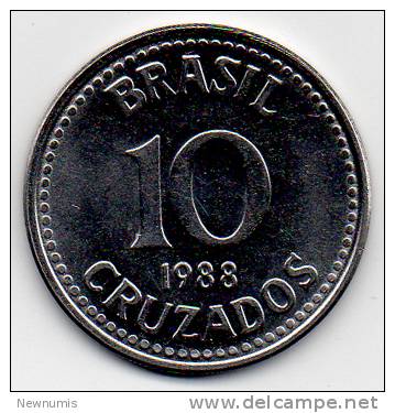 BRASILE 10 CRUZADOS 1988 - Brazil