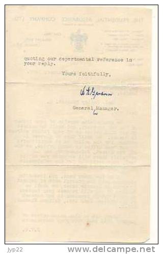 Courrier Commercial The Prudential Assurance Company London Londres 8-02-1952 - United Kingdom