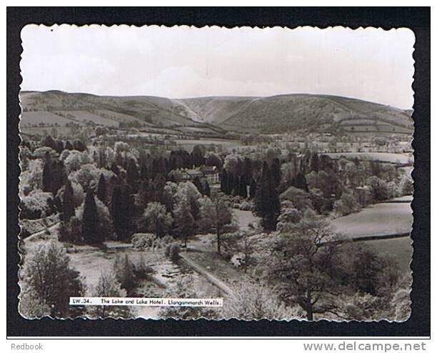 RB 704 -  Real Photo Postcard The Lake & Lake Hotel Llangammarch Wells Brecknockshire Wales - Breconshire