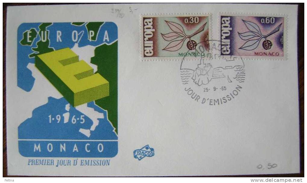 1965 MONACO EUROPA CEPT FDC - 1965