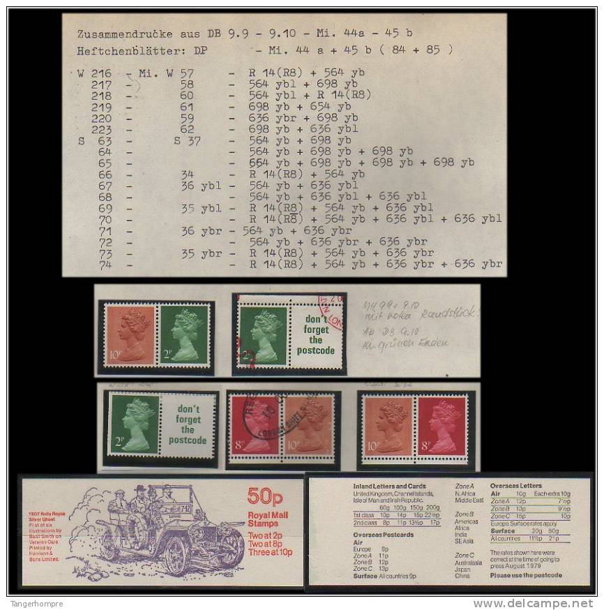 Grossbritannien – Markenheftchen – ZDR Aus Mi. Nr. 44 A – 45 B. -R- - Postzegelboekjes