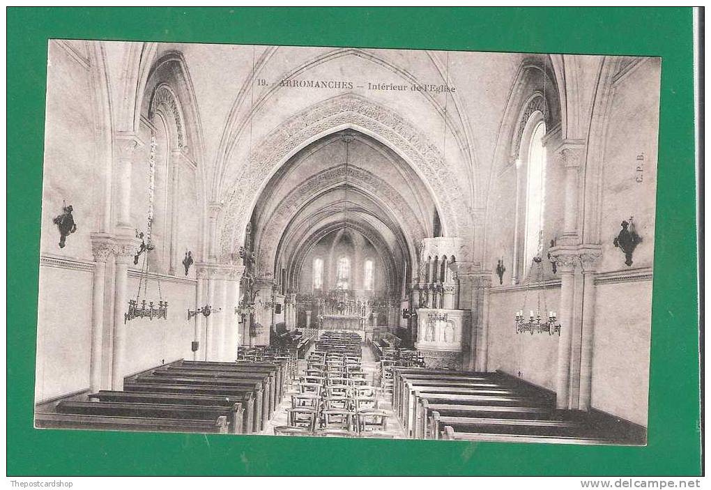 Relisted  CPA 14 FRANCE ARROMANCHES INTERIEUR DE L'EGLISE,,, MORE FRANCE LISTED @ 1 EURO OR LESS - Arromanches