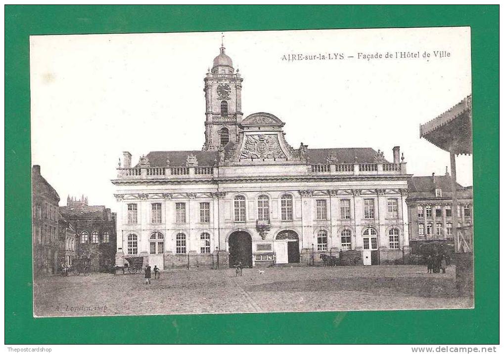 RELISTED CPA 62 Aire Sur La Lys - Facade De L'Hotel De Ville MORE FRANCE LISTED @ 1 EURO OR LESS - Aire Sur La Lys