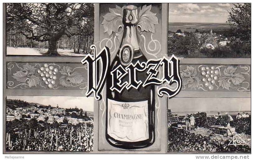 Cpsm Verzy (51) Multivues , Coll Jouette . Champagne , Vigne , Vendange - Verzy