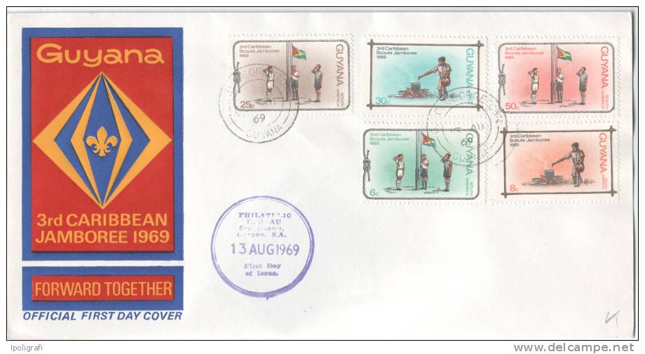 Guyana - 1969 - FDC - Georgetown: 3rd Caribbean Jamboree - 13-8-69 - Other & Unclassified