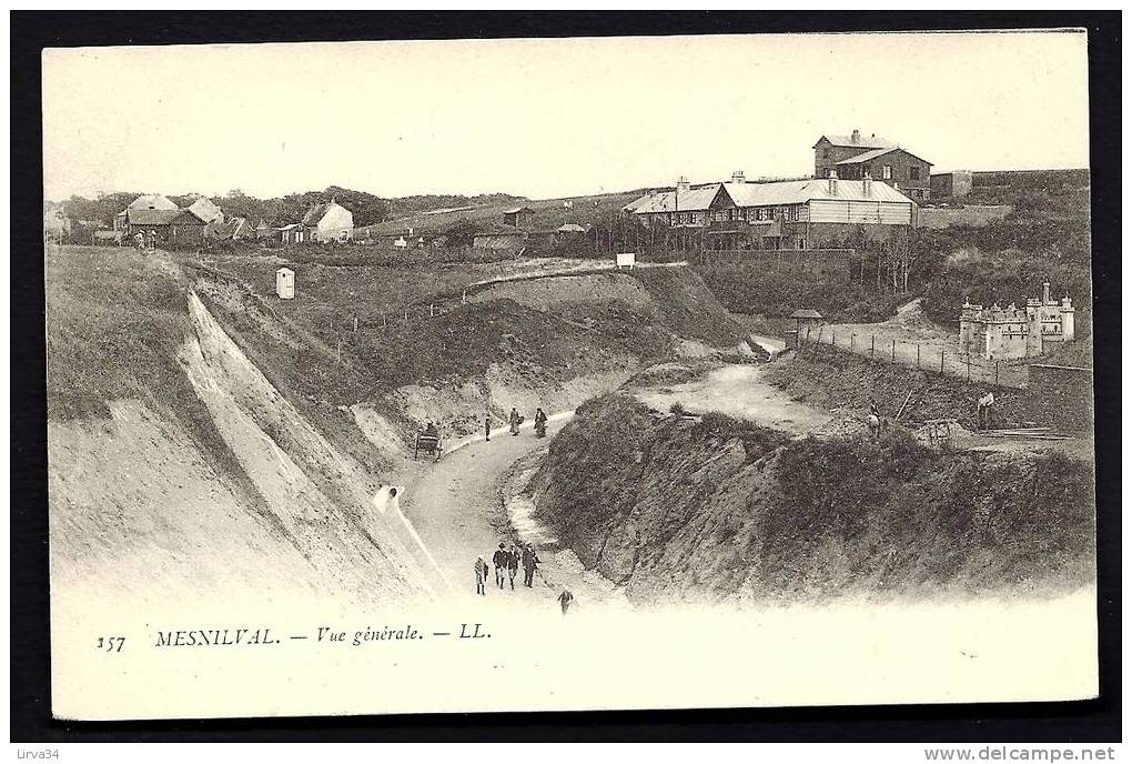 CPA  ANCIENNE- FRANCE- MESNIL-VAL (76)- VUE GENERALE- CHALET HOTELS EN GROS PLAN- BELLE ANIMATION- - Mesnil-Val