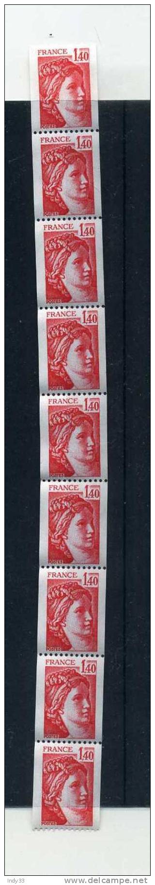 - FRANCE ROULETTE . SABINE DE GANDON N°2102 Y T 1980 NEUFS SANS CHARNIERE - Coil Stamps