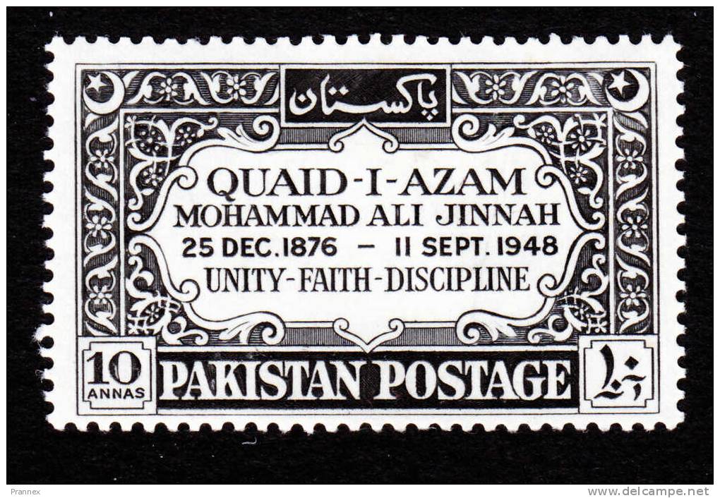 Pakistan, Scott #46, Mint Hinged, Quaid-i-Azam, Mohammed Ali Jinnah, Issued 1949 - Pakistan