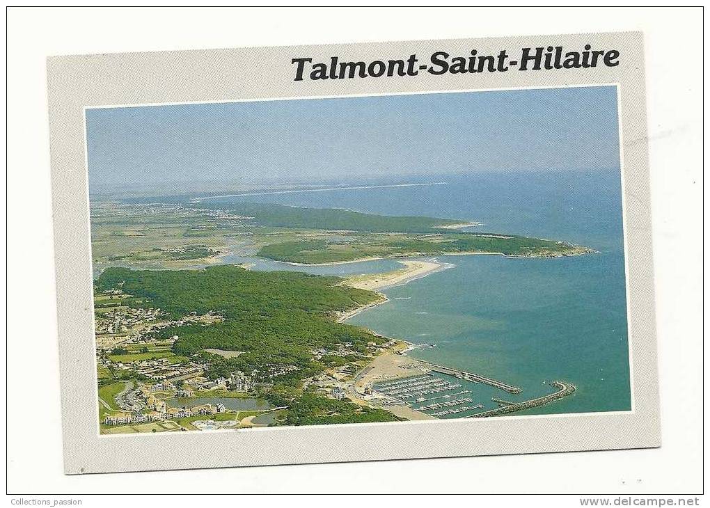 Cp, 85, Talmont-St-Hilaire, Bourgenay, Village Du Lac Et Le Nouveau Port..., Vue Aérienne, écrite - Talmont Saint Hilaire