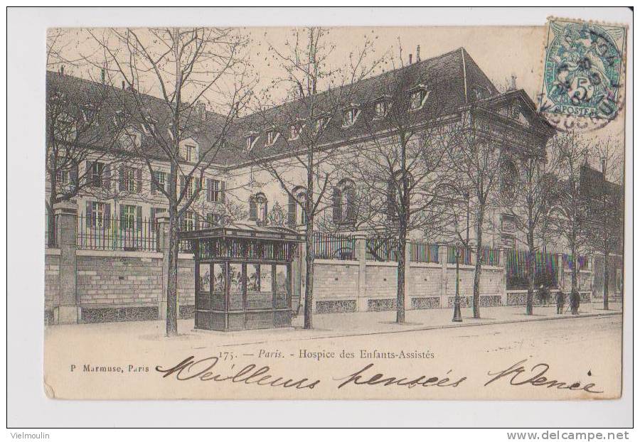 PARIS 75 HOSPICE DES ENFANTS ASSISTES BELLE CARTE RARE !!! - Santé, Hôpitaux