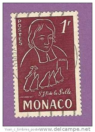 MONACO TIMBRE N° 402 OBLITERE SAINT JEAN BAPTISTE DE LA SALLE - Oblitérés