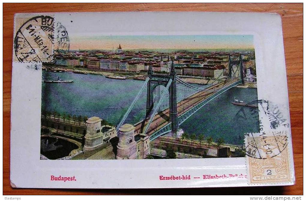 == Budapest , Brücke 1904 - Storia Postale