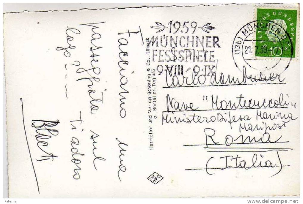 Postal , Alemania 1959,Festspiele, Post Card - Covers & Documents