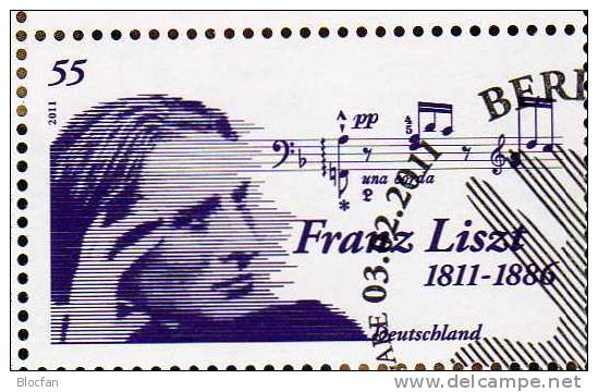 Noten + Musiker Liszt 2846 Plus 10-Kleinbogen SST 11€ Aus Numisblatt 1/2011 Porträt Pianist Komponist Aus Ungarn Austria - Gebraucht