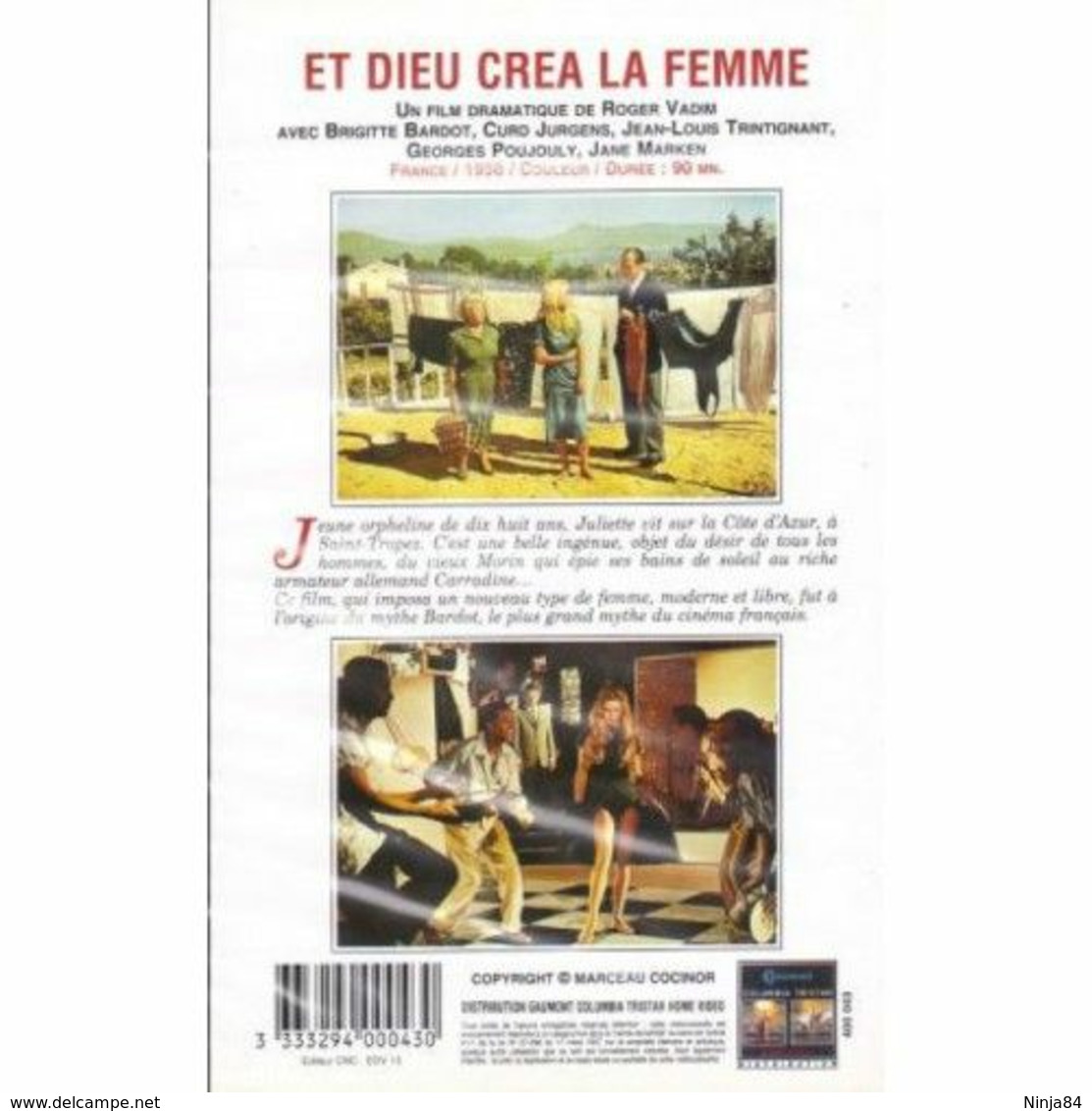 V-H-S  Brigitte Bardot  "  Et Dieu Créa La Femme  " - Action, Adventure