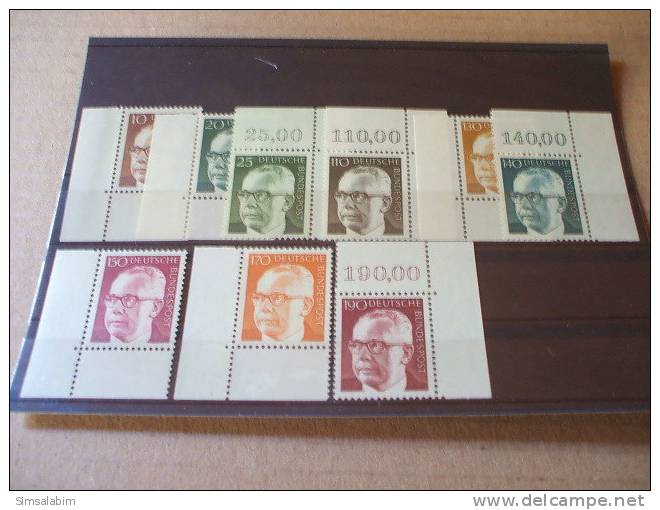 Bund** Gutes Lot Mit 9 Versch  Heinemann Ecken  (D69128) - Unused Stamps