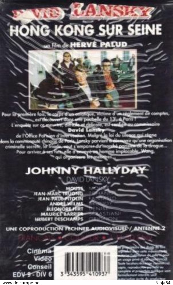 V-H-S  Johnny Hallyday  "  Hong Kong Sur Seine   " - Politie & Thriller