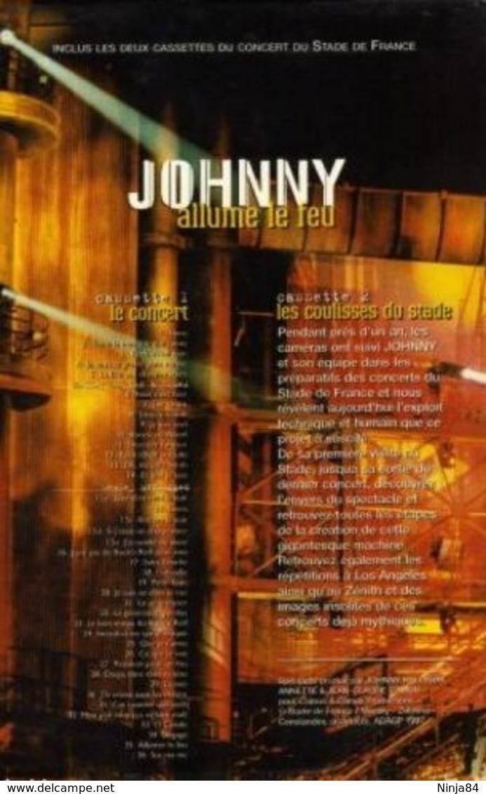 COFFRET  V-H-S  Johnny Hallyday  "  Allume le feu  "