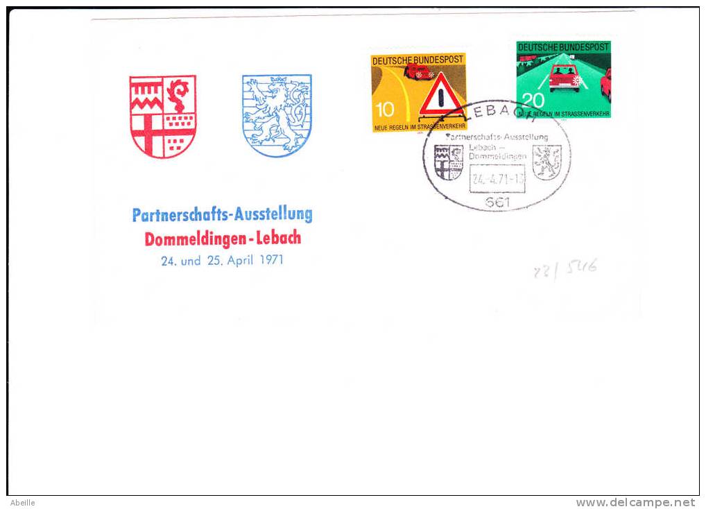 23/546  LETTRE   ALLEMAGNE - Accidents & Road Safety