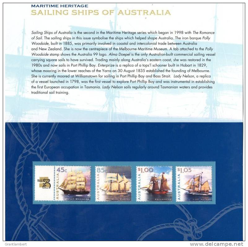 Australia 1999 Sailing Ships Woodside Etc. Presentation Pack - See 2nd Scan - Presentation Packs