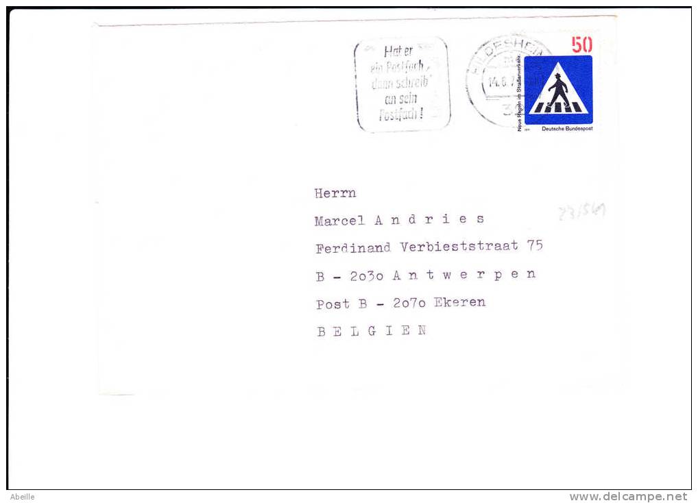 23/549   LETTRE    ALLEMAGNE - Accidents & Road Safety