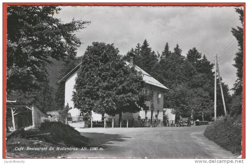 G098, Café Restaurant Du Mollendruz , 7960 , Circulée 1960 , Tampon Mont - La - Ville - Mont-la-Ville