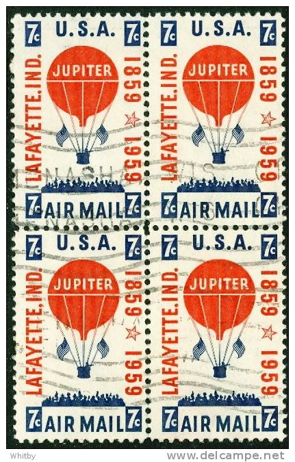 United States 1949 7 Cent Air Mail Issue #C54 Block Of 4 - 2a. 1941-1960 Usados