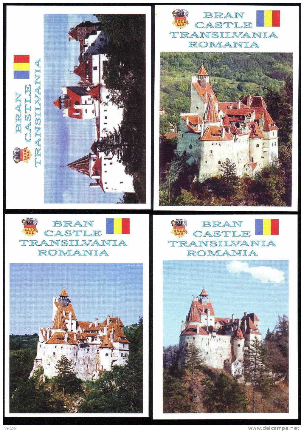 Dracula Bran Castle Transilvania 4 Blocks **lot 50x MNH.Extra Price Face Value.Romania. - Etichette Di Fantasia