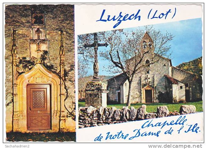 46. Cpsm. Gf. LUZECH. Chapelle De Notre-Dame De L'Ile. 200 - Luzech