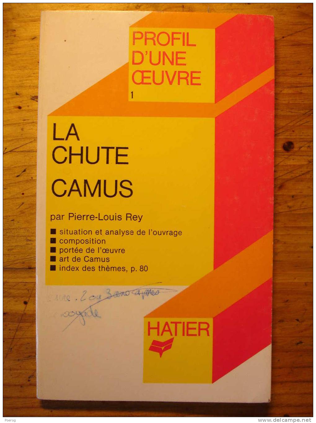 PROFIL BAC - LA CHUTE ALBERT CAMUS - PROFIL LITTERATURE HATIER N°1 - 1983 - Fiches Didactiques