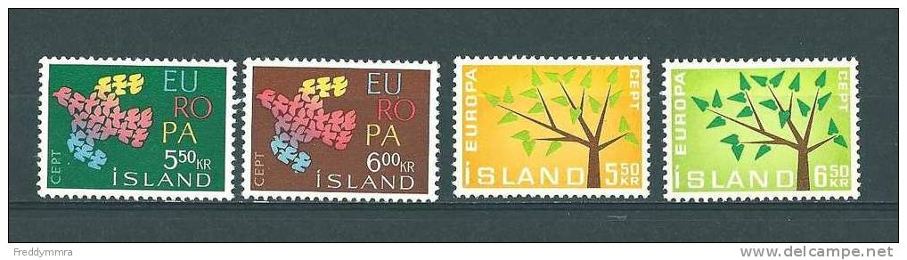 Islande: 311/ 312 + 319/ 320 **  Europa - Unused Stamps