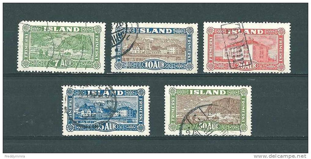 Islande:  115/ 119 Oblit. (le 115 à 1 Dent Courte) - Used Stamps