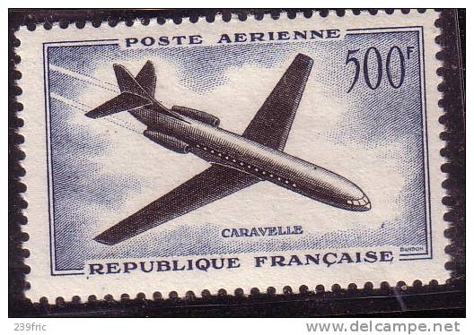 POSTE AERIENNE PA36 CARAVELLE 500F NEUF** - 1927-1959 Mint/hinged