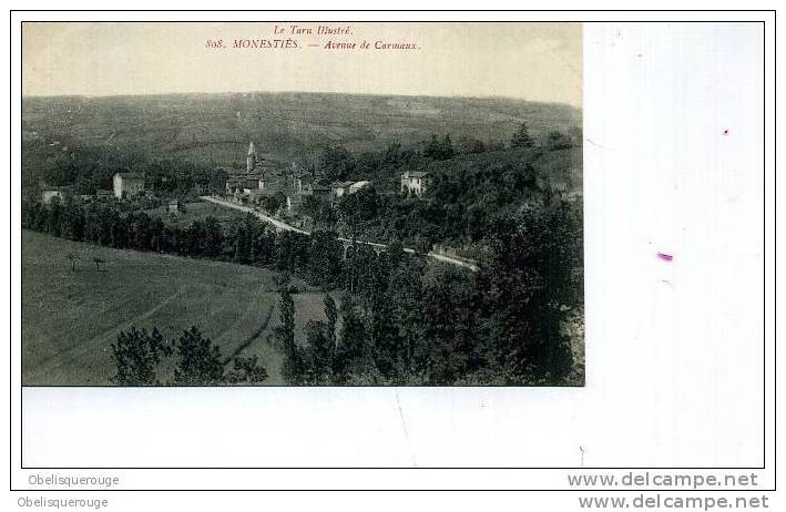 81 MONESTIES  AVENUE DE CARMAUX N ° 808 BELLE CARTE  ED POUX ALBI - Monesties