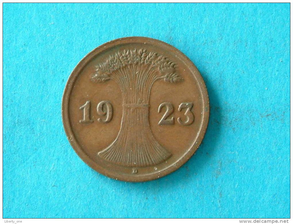 1923 D - 2 RENTENPFENNIG / KM 31 ( For Grade, Please See Photo ) ! - 2 Rentenpfennig & 2 Reichspfennig