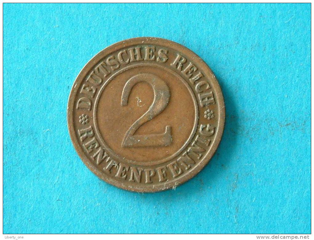 1923 D - 2 RENTENPFENNIG / KM 31 ( For Grade, Please See Photo ) ! - 2 Renten- & 2 Reichspfennig