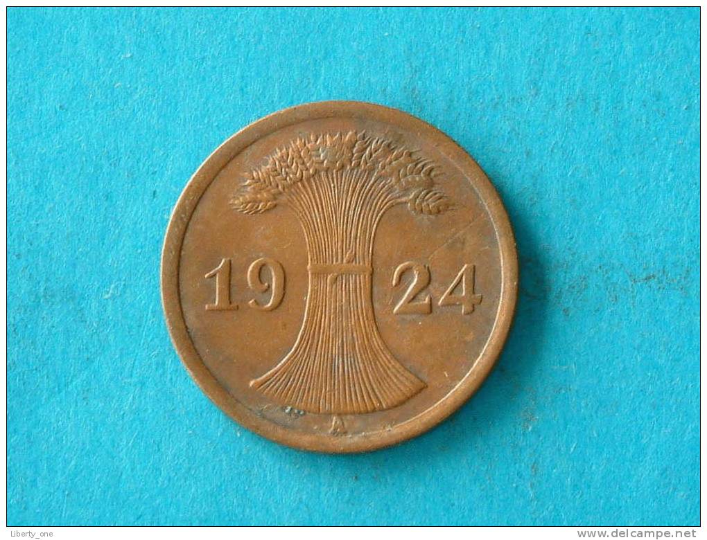 1924 A - 2 REICHSPFENNIG / KM 38 ( For Grade, Please See Photo ) ! - 2 Renten- & 2 Reichspfennig