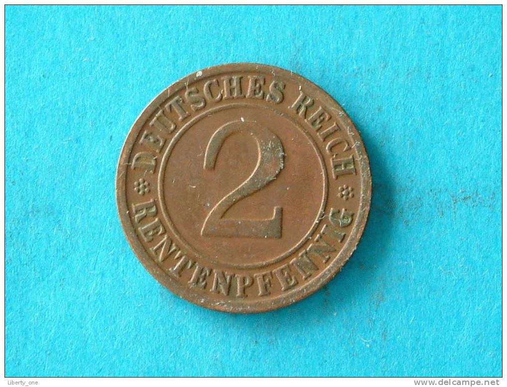 1924 F - 2 RENTENPFENNIG / KM 31 ( For Grade, Please See Photo ) ! - 2 Rentenpfennig & 2 Reichspfennig