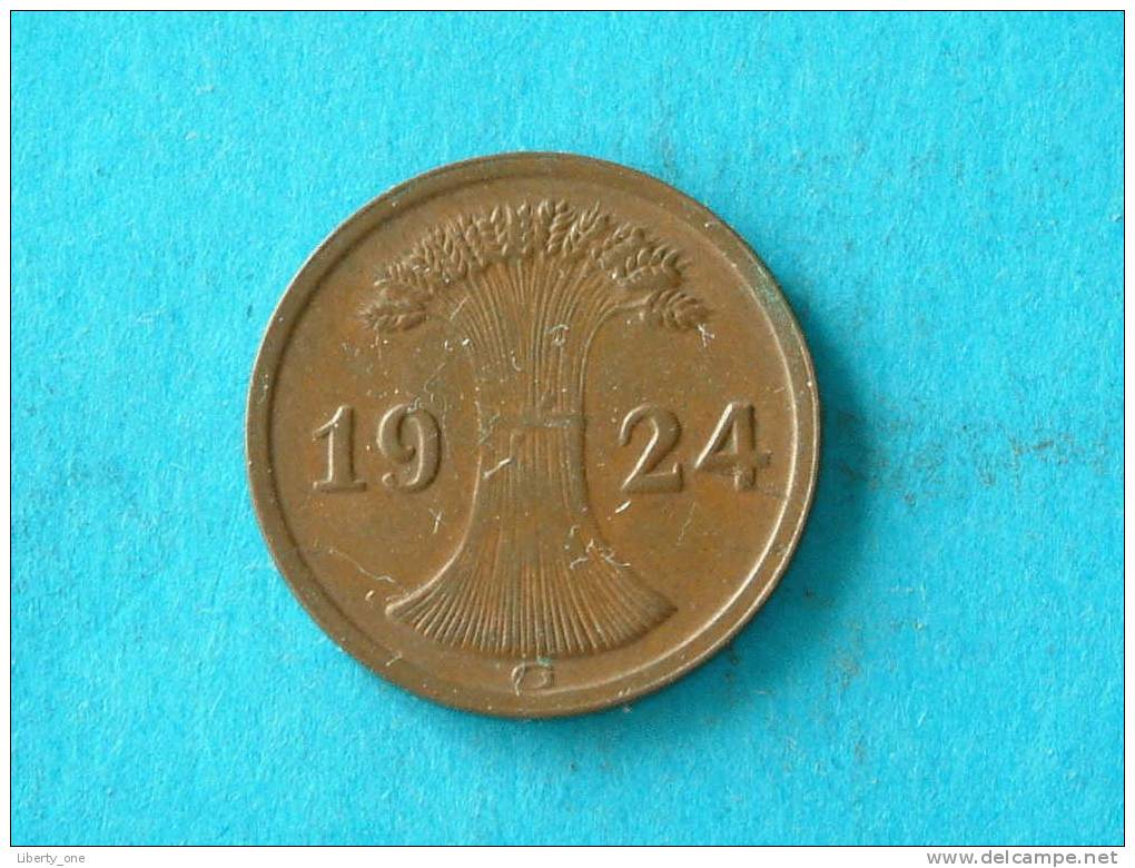 1924 G - 2 REICHSPFENNIG / KM 38 ( For Grade, Please See Photo ) ! - 2 Rentenpfennig & 2 Reichspfennig